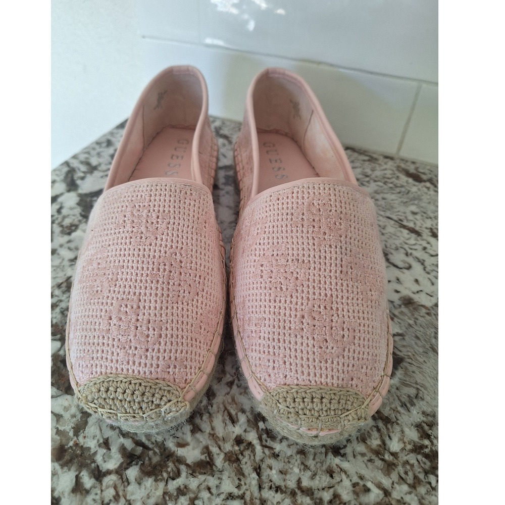 Guess Pink floral Espadrille Flats – Size 11M Slip-On
